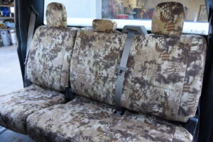 2019 Ford F-250 rear seat covers in Kryptek Highlander camouflage