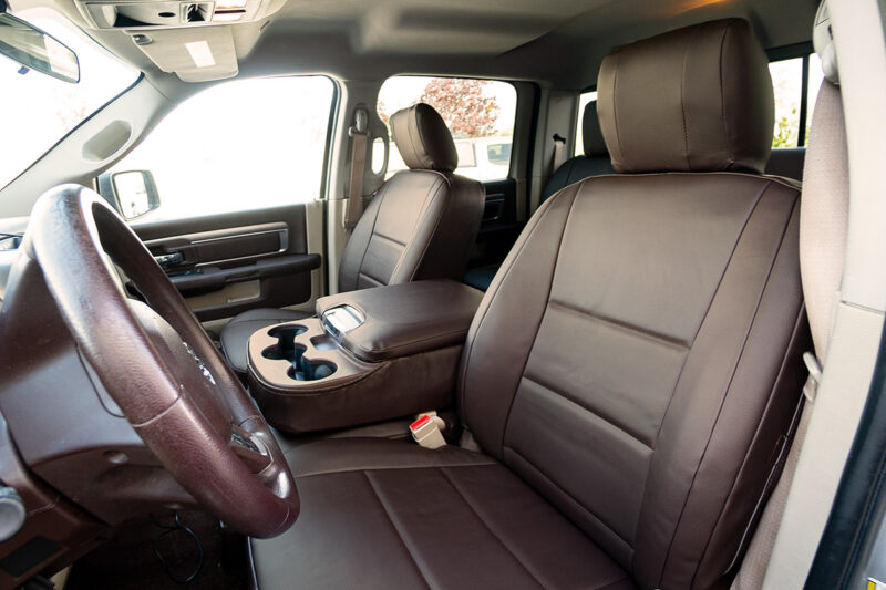 2011 RAM 2500 seat covers in Brown Sof-Touch leatherette