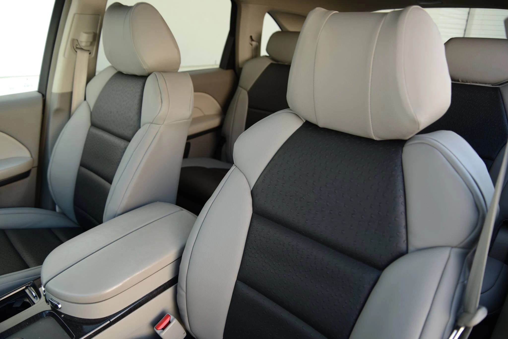 2012 Acura MDX Black Ostrich Medium Gray SofTouch Front2