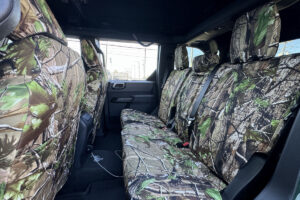 2024 Ford Bronco Realtree AP Green canvas rear seat covers