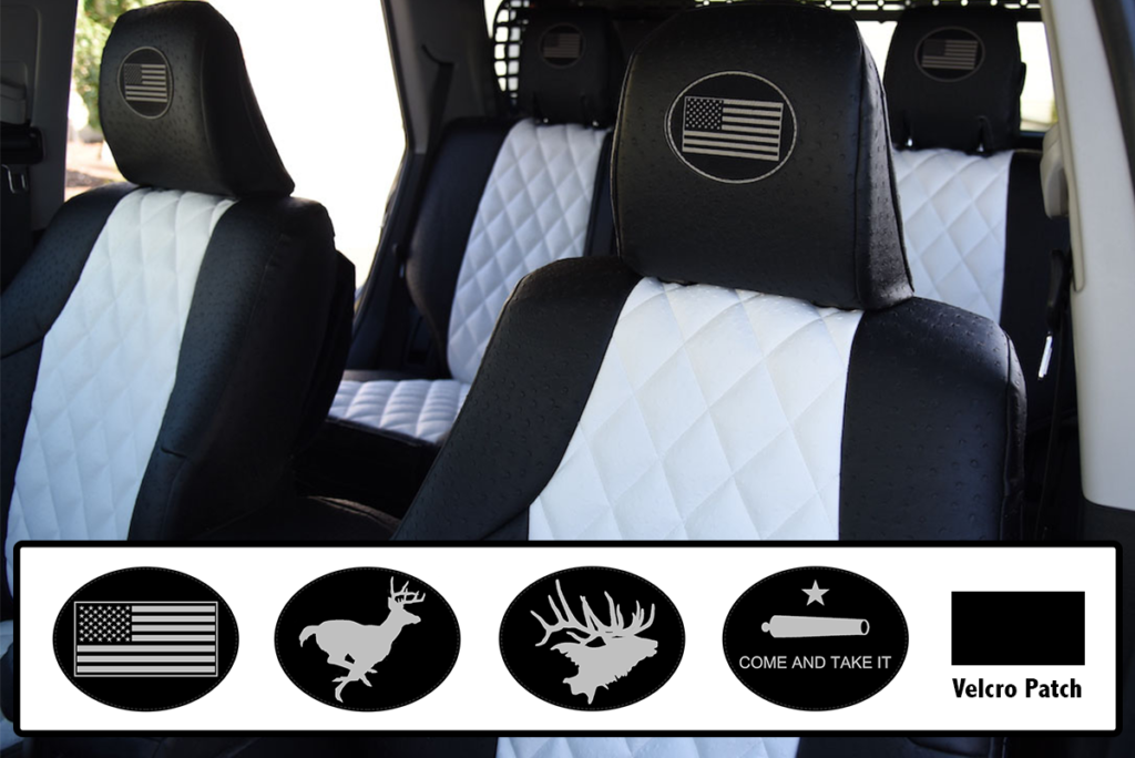 Headrest Logos Flag Multiple Options copy | Covers and Camo