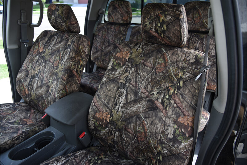 2019 Nissan Frontier front Mossy Oak NB Country Bronze Series seat covers