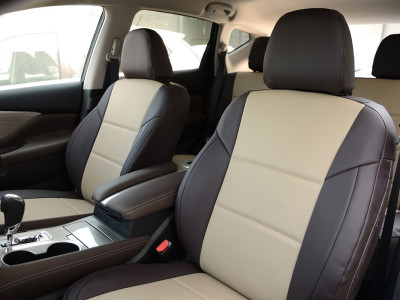 <b>
2015 Nissan Murano
</b>
<br>
Insert: Sandstone Sof-Touch S35 (Sim. Leather)
</br>Trim: Brown Sof-Touch S04 (Sim. Leather)
<br>Product: Sim. Leather - Gold Series</br> | Covers and Camo