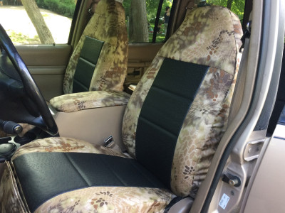 <b>
1997 Ford Explorer
</b>
<br>
Insert: Black Ostrich E01 (Sim. Leather)
</br>Trim: Kryptek® Highlander™ C70 (Canvas)
<br> Product: Exotic - Gold Series </br> Ford Explorer Seat Covers