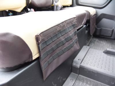 2019 John Deere | Sandstone SofTouch | Brown SofTouch 2019 John Deere Gator rear MOLLE storage panel with Brown SofTouch trim