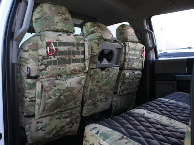 <b>
2019 Ford F250
</b>
<br>
Insert: Brown Sof-Touch S04 Diamond (Sim. Leather)
</br>Trim: MultiCam Original C79 (Canvas)
<br>Product: Camo - Gold Series </br> | Covers and Camo