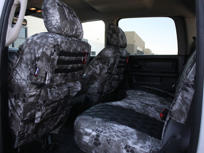 <b>
2014 Dodge Ram
</b>
<br>
Insert: Black Sof-Touch with Diamond Stitching
</br>Trim: Kryptek Raid C72 (Canvas)
<br> Product: Camo - Gold Series </br> | Covers and Camo