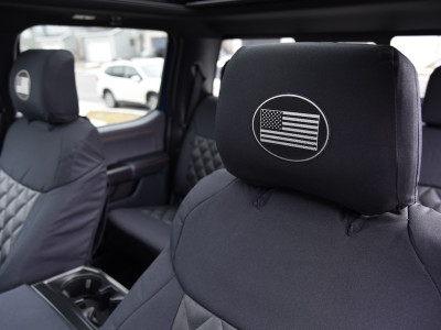 <b>
2021 Ford F-150
</b>
<br>
Insert: Black Ostrich Diamond E01 (Sim. Leather)
</br>Trim: Black Dura EZ-Care D01 (Canvas)
<br> Product: Canvas - Gold Series </br> | Covers and Camo