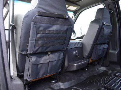 2008 Ford F-350 rear seat back organizers in Charcoal Sof-Touch leatherette