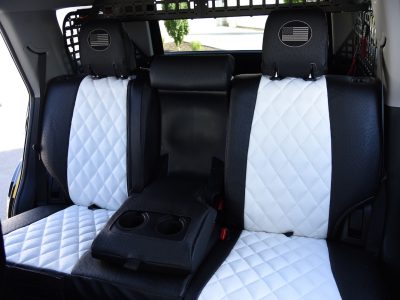 2021 Toyota 4Runner seat covers in White Ostrich Diamond with Black Ostrich trim