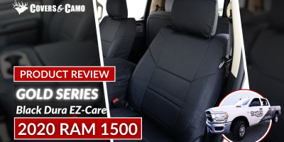 2020 RAM 1500 | Black Dura EZ- Care | Custom Seat Cover 2020 RAM 1500 Custom Seat Covers: Black canvas water resistant custom seat covers.