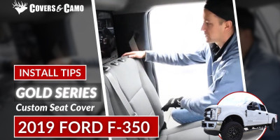 2019 Ford F350 | Gold Series | Seat Cover Installation (60 Section) How to release the rear seat 60 section backrest on the 2019 Ford F350