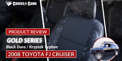 2008 Toyota FJ Cruiser seat covers in Black HD 1000 and Kryptek Typhon camouflage