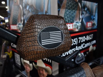 2025 CFMOTO UFORCE 1000 | Midnight Croc | Java Croc 2025 CFMOTO UFORCE 1000 headrest with Java Croc trim and embroidered patch
