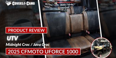 2025 CFMOTO UFORCE 1000 | Midnight Croc | Java Croc 2025 CF MOTO Seat Covers | CFMOTO UForce 1000 XL | Alligator UTV Seat Covers | Covers & Camo