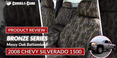 2008 Chevy Silverado 1500 front seat covers in Mossy Oak Bottomland Original camouflage