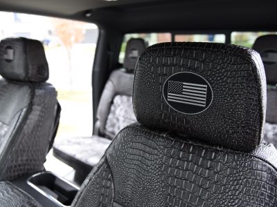 <b>2025 Chevy Silverado 2500
</b><br>
Insert: Kryptek Raid (Canvas)
</br>Trim: Ebony Croc (Sim. Leather)
<br>Product: Exotic - Gold Series </br> | Covers and Camo