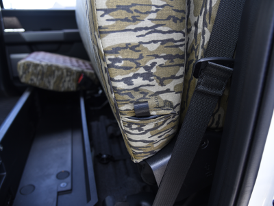 <b>
2026 Ford F-350
</b>
<br>
Insert: Brown Ostrich Diamond Stitch
</br> Trim: Mossy Oak Bottomland
</br>Product: Camo - Gold Series | Covers and Camo