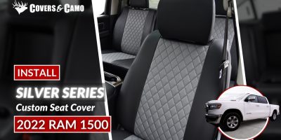 2022 RAM 1500 | Light Gray Diamond | Faux Leather Seat Covers 2022 RAM 1500 | Seat Cover Installation | Silver Series | Faux Leather Seat Covers