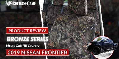 2019 Nissan Frontier | Mossy Oak NB Country 2019 Nissan Frontier front seat covers with Mossy Oak NB Country camo fabric