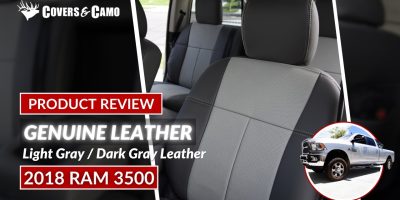 2018 RAM 3500 | Light Gray Leather | Dark Gray Leather 2018 RAM 3500 seat covers in Light Gray Dark Gray Leather product review thumbnail