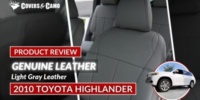 Genuine Leather Seat Covers | 2010 Toyota Highlander | Light Gray Leather | Covers & Camo