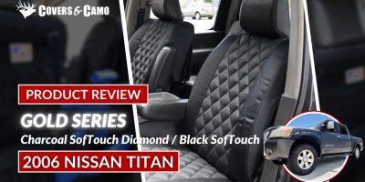 Leatherette Seat Covers | 2006 Nissan Titan | Charcoal SofTouch Dmd. Black SofTouch | Covers & Camo