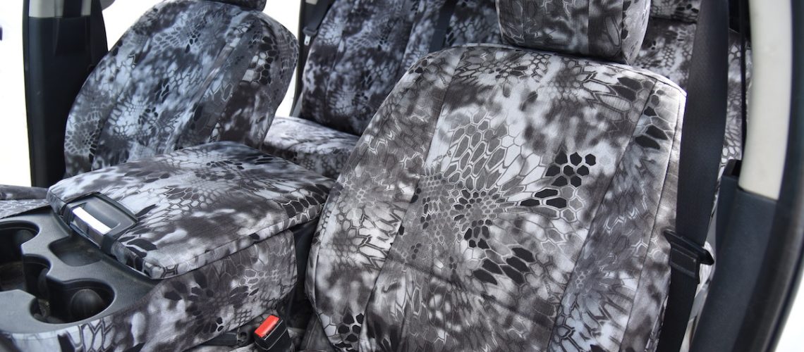 2017 RAM 3500 seat covers in Kryptek Raid camouflage